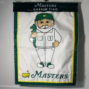 2026 Masters Tournament Garden Flag Gnome Caddie Golf Green White Yellow New